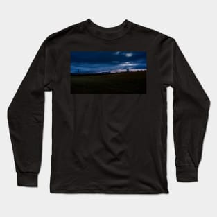 Newcastle Town Moor Cityscape At Dusk Long Sleeve T-Shirt